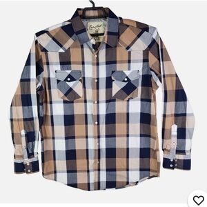 Coastal men’s XXL long sleeve western pearl button front shirt